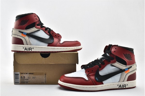Air Jordan 1 Retro High Off White Chicago AA3834 101 Womens And Mens Shoes